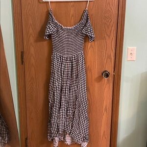 Hollister Black and White Gingham Dress